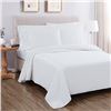 Image 1 : Kirkland King 6-Piece Sheet Set 680 Thread, Ivory White