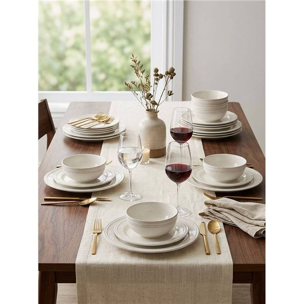 Over & Back 16-Piece Stoneware Dinnerware Set