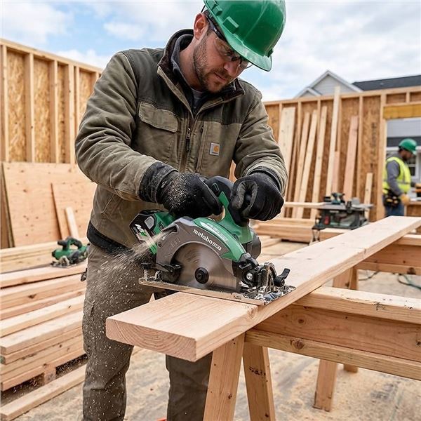 Metabo HPT MultiVolt 6.5-in Brushless Cordless Circular Saw with Brake and Aluminum Shoe (Bare Tool)
