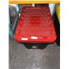 Image 2 : Tuff Store 102L Storage Box With Red Lid
