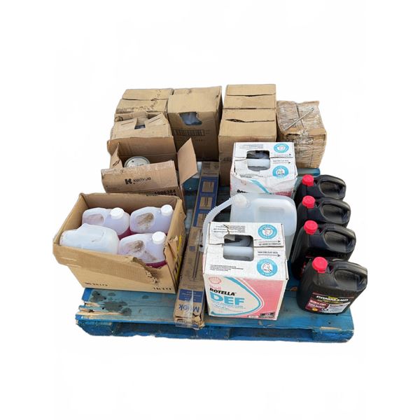 Pallet Bulk Lot Auto Fluids DEF Oil and misc items