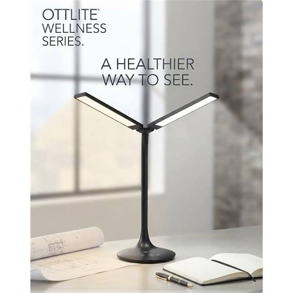 OttLite Pivot LED Desk Lamp With Dual Shades