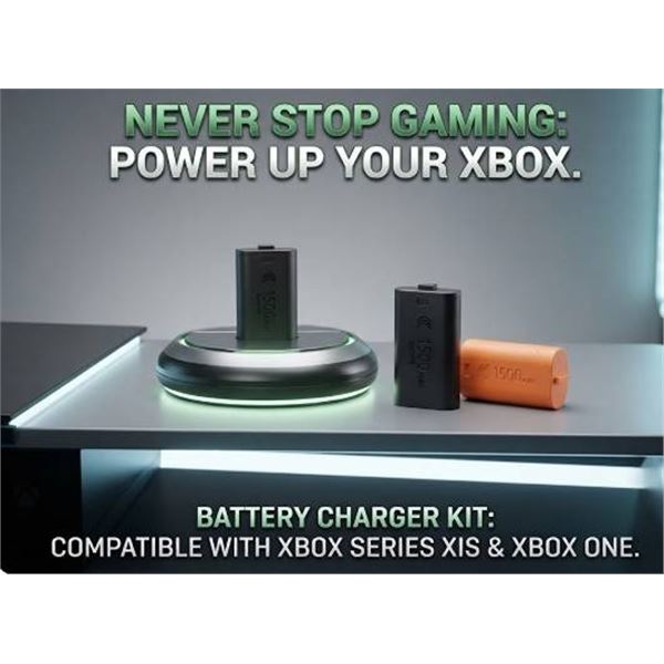Xbox Battery Charger Kit and 1500mAh Packs