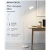 Image 1 : Brightech Litespan Slim LED Floor Lamp White