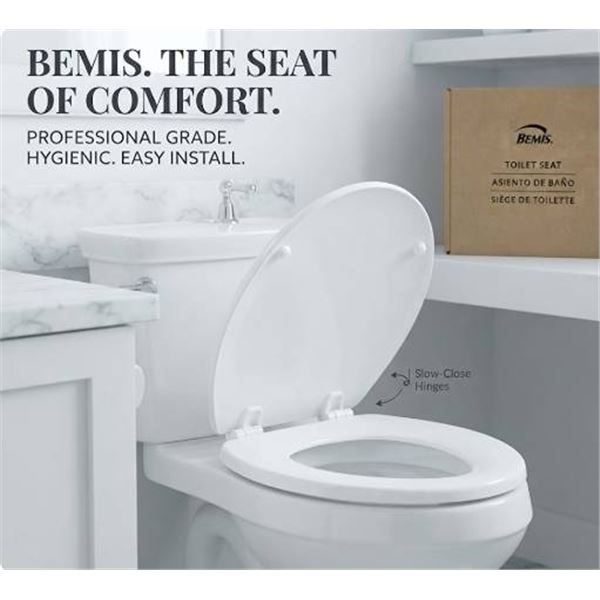 Bemis 92B White Round Plastic Toilet Seat