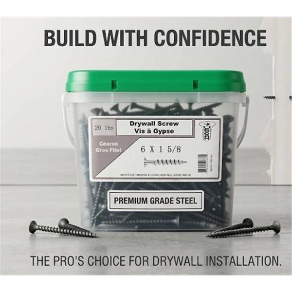 20 lb Box 6 x 1 5/8" Drywall Screws Coarse