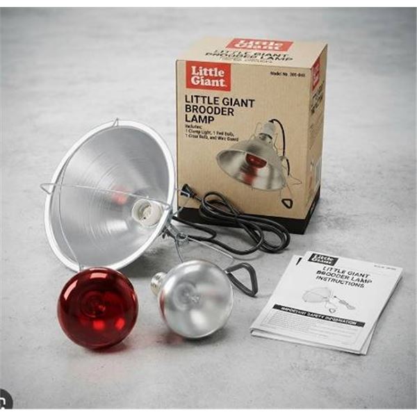 Little Giant Brooder Lamp With Box And Instructions