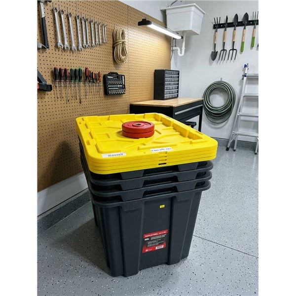 4 SteelCore 80L Heavy Duty Tubs With Lids