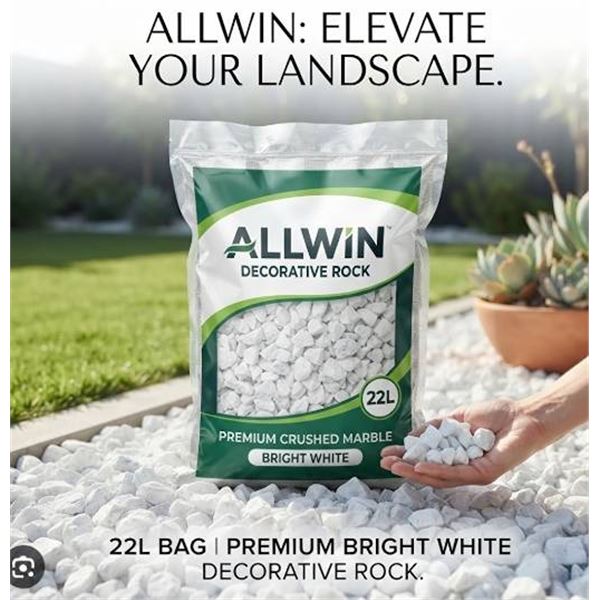 Allwin Decorative Rock White 22L Bag