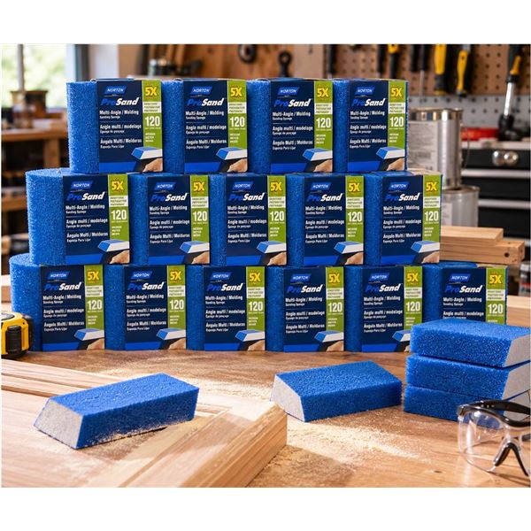 Lot of 16 - Norton ProSand 120 Grit Sanding Sponge
