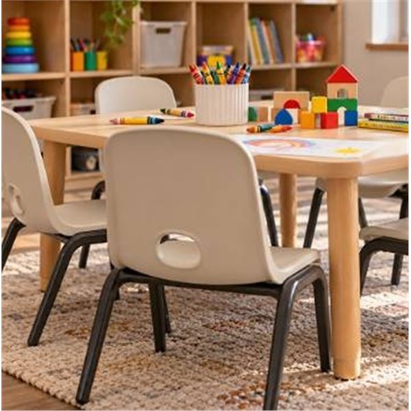 Lot of 4 Stackable Plastic Child Size Chairs