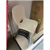 Image 3 : Lot of 4 Stackable Plastic Child Size Chairs
