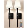 Image 1 : DOREShop Battery Wall Sconces, Black, Pair