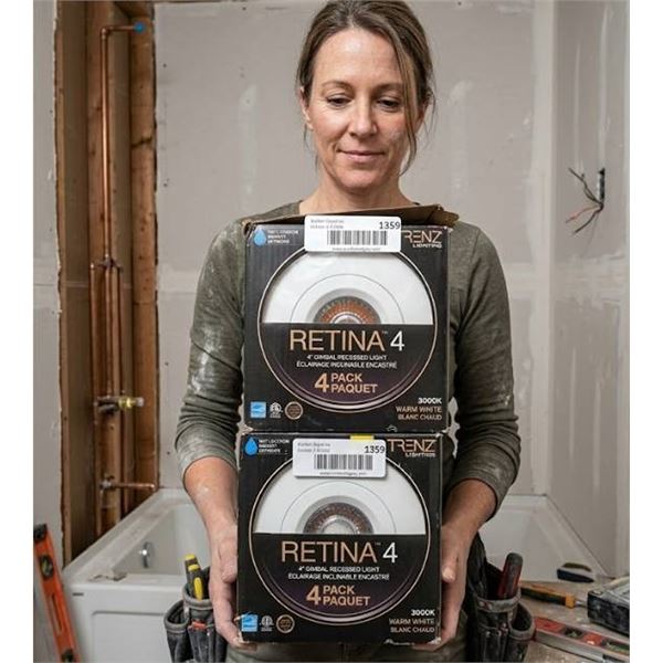 Trenz Retina 2x 4 Packs Gimbal Recessed Light Set