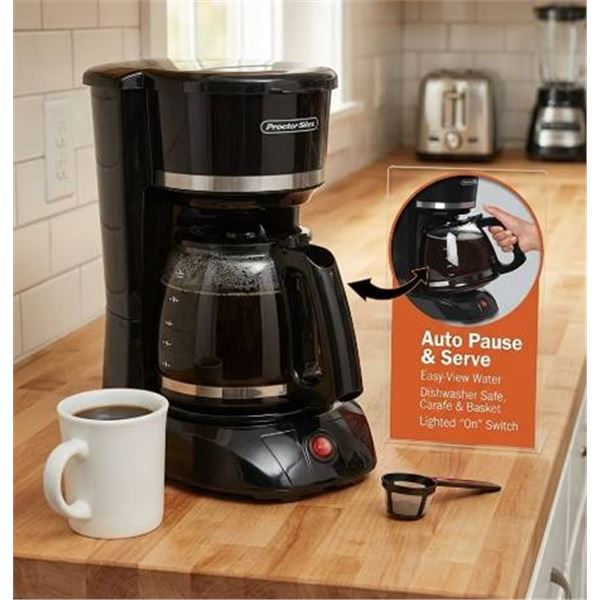 Proctor Silex 12 Cup Coffeemaker Black