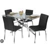 Image 1 : Kwality 5PC Glass Dining Set Table & 4 Chairs