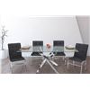 Image 2 : Kwality 5PC Glass Dining Set Table & 4 Chairs