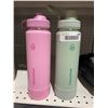 Image 2 : 2 ThermoFlask Water Bottles Pink Green