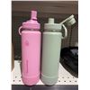 Image 3 : 2 ThermoFlask Water Bottles Pink Green