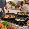 Image 1 : T-fal Nonstick Fry Pan Set of 3 Black