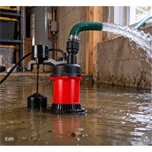 Red Lion RL-SP50V 1/2 HP Sump Pump, Thermoplastic