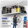 Image 1 : Overhead Garage Storage Rack 4x8 Ft Steel Black