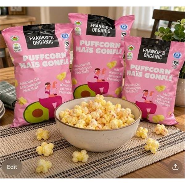 Frankie's Organic Puffcorn 36 x 45g Bags