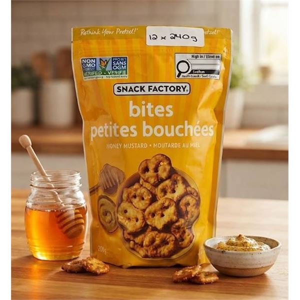 Snack Factory Bites Honey Mustard 240g Bag