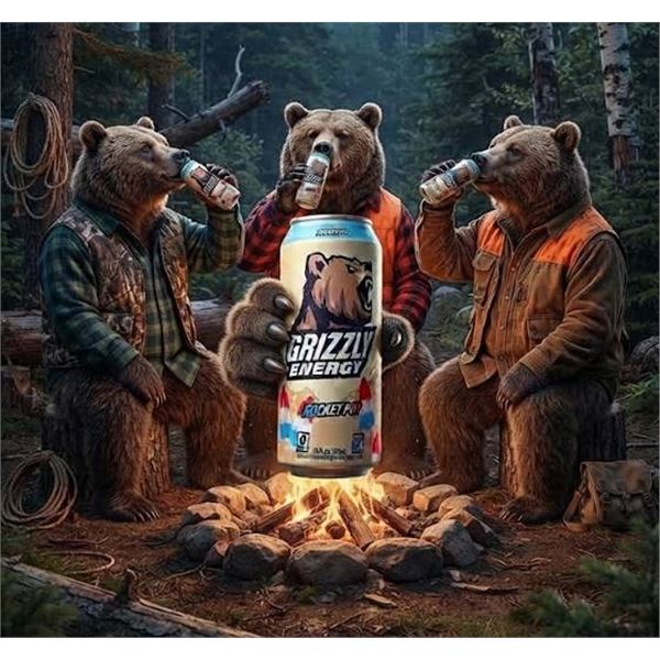Grizzly Energy Rocket Pop 473ml Can