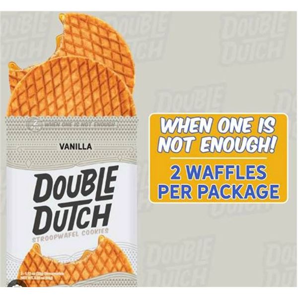 Lot of 2- Double Dutch Vanilla Stroopwafel Cookies 16x32g
