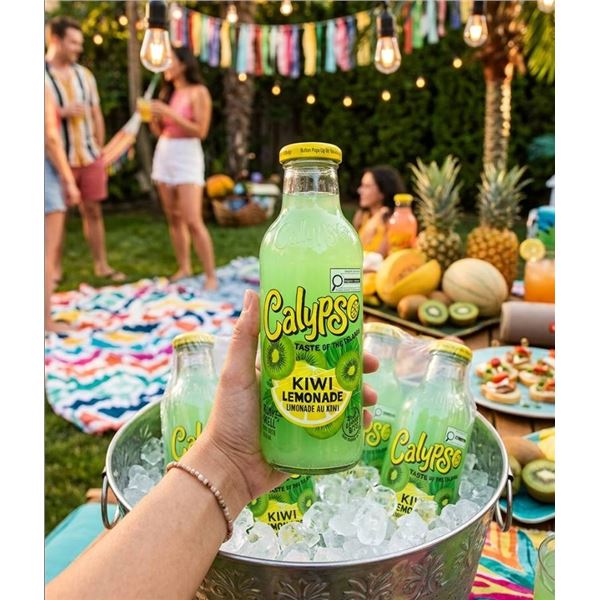 Calypso Kiwi Lemonade 12 x 473ml Bottles