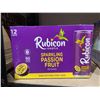 Image 2 : Rubicon Sparkling Passion Fruit 12x355mL Cans