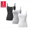 Image 1 : Splendid Cami 3-Pack XL/TG White Shelf Bra Cotton