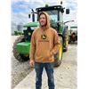 Image 1 : John Deere Brown Logo Hoodie Size Large