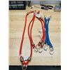 Image 1 : Lot of Assorted Sizes Red And Blue Bungee Cords With Hooks