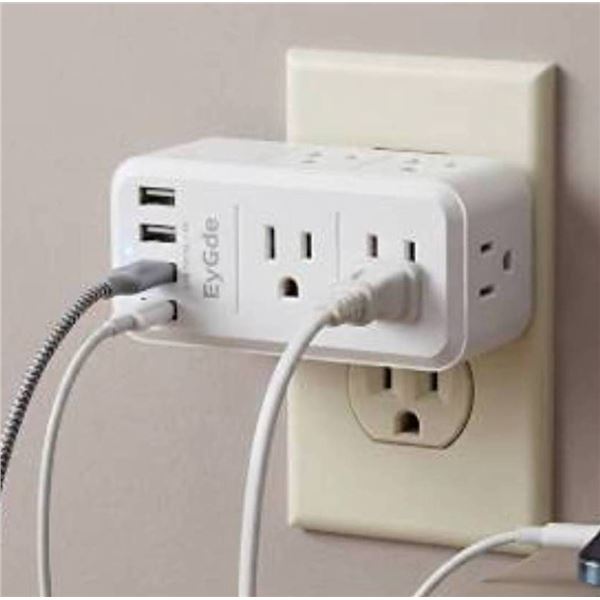 6-Outlet 4-USB Multi Plug Outlet, Model P-05