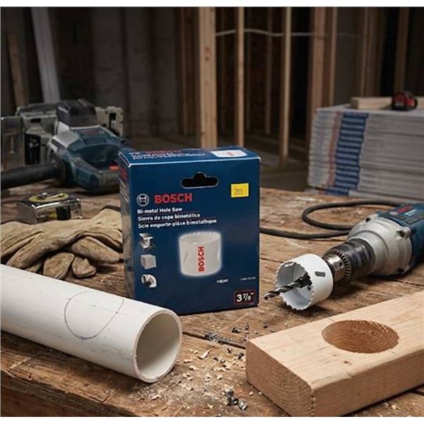 Lot of 2 Bosch Bi-Metal Hole Saws 3-7/8 Inch HB387
