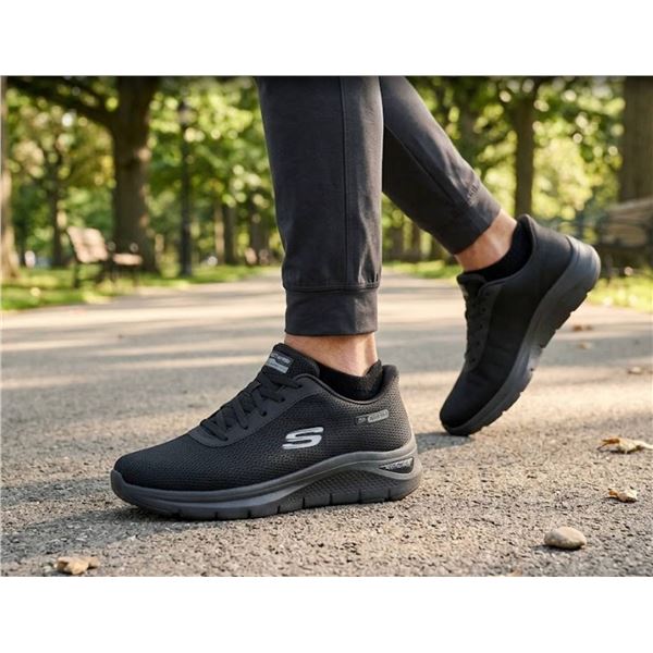 Skechers Swift Fit Black Arch Comfort Shoes 10