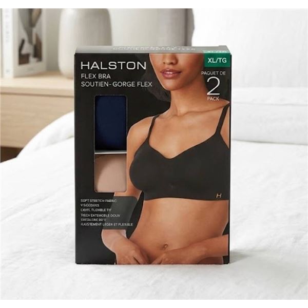 Halston Flex Bra 2-Pack XL/1X Black
