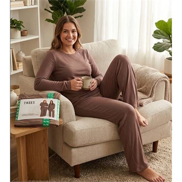 TKEES 2-Piece Brown Lounge Set XL