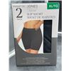 Image 2 : Jones New York Slip Short 2-Pack XL Black