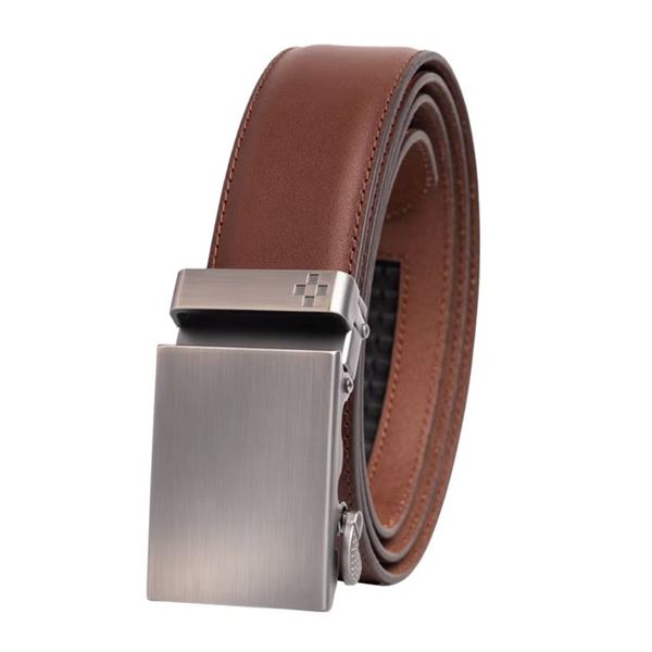 Vince Camuto Brown Leather Exact Fit Belt 32-34