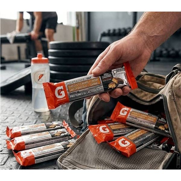 Gatorade Whey Protein Bars Chocolate Caramel 12ct x 80g