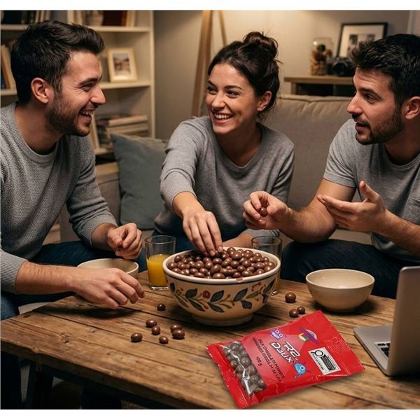 R2 Delix Milk Chocolate Peanuts 100g, 12 Pack