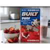 Image 1 : Built Puff Protein Bars 14ct Cookies & Strawberries x 40g