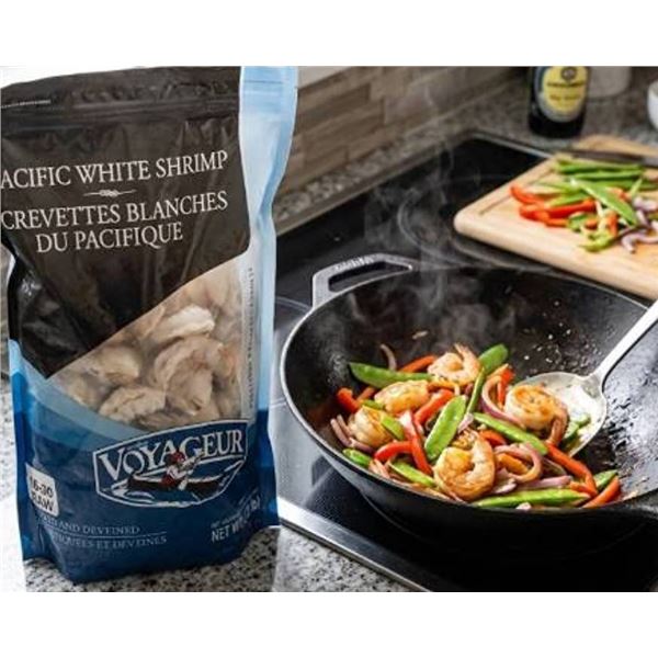 Voyageur Pacific White Shrimp 907g Bag Raw 26-30Pc