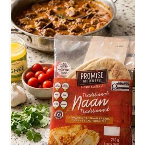 Promise Gluten Free Traditional Naan Lot of 7x240g