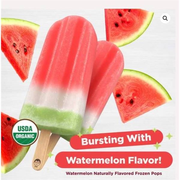 JonnyPops Organic Watermelon 6x9.25 Fl Oz Pops