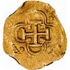 Image 2 : SPAIN, Seville, gold cob 2 escudos, Philip III, assayer B, OMNIVM / REGNORVM legend, PCGS AU55.