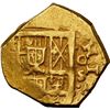 Image 1 : SPAIN, Seville, gold cob 2 escudos, Philip III, assayer G ABOVE mintmark S to right, very rare, NGC 